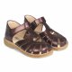 Angulus Sandale mit Herz, Lack/Bordeaux