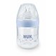 NUK Nature Sense PP-Flasche 150 ml mit Silikonsauger - Saugergre: 0-6 Monate, Blau