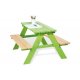 Pinolino Kinder Gartenmbel-Set (4Pers.), Nicki/Grn/Unbehandeltes Kiefernholz