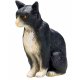 Mojo Katze Sitzend, Schwarz/Wei