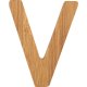 small foot ABC Buchstabe V, Bambus